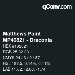 Código de color: Matthews Paint - MP40821 - Draconia | qconv.com