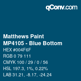 Farbcode: Matthews Paint - MP4105 - Blue Bottom | qconv.com