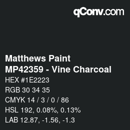 Farbcode: Matthews Paint - MP42359 - Vine Charcoal | qconv.com