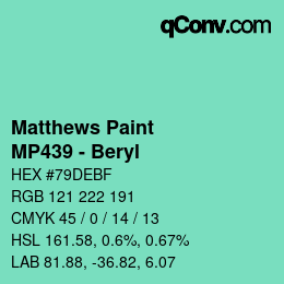 Farbcode: Matthews Paint - MP439 - Beryl | qconv.com
