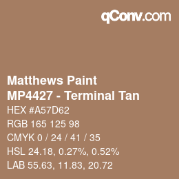 Color code: Matthews Paint - MP4427 - Terminal Tan | qconv.com