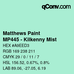 Color code: Matthews Paint - MP445 - Kilkenny Mist | qconv.com