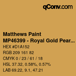 カラーコード: Matthews Paint - MP46399 - Royal Gold Pearl | qconv.com