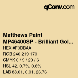 Farbcode: Matthews Paint - MP46400SP - Brilliant Gold | qconv.com