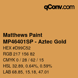 Farbcode: Matthews Paint - MP46401SP - Aztec Gold | qconv.com