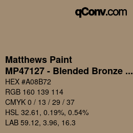 カラーコード: Matthews Paint - MP47127 - Blended Bronze Met | qconv.com