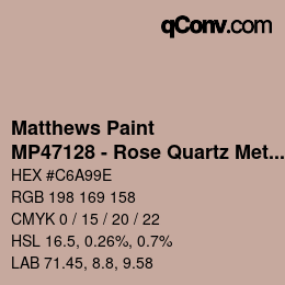 Código de color: Matthews Paint - MP47128 - Rose Quartz Metallic | qconv.com