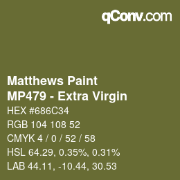 Farbcode: Matthews Paint - MP479 - Extra Virgin | qconv.com