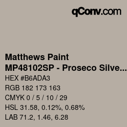 Código de color: Matthews Paint - MP48102SP - Proseco Silver Rose | qconv.com
