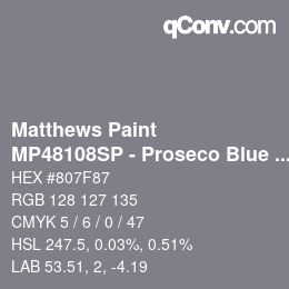 カラーコード: Matthews Paint - MP48108SP - Proseco Blue Steel | qconv.com