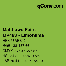 Code couleur: Matthews Paint - MP483 - Limonlima | qconv.com