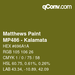 Color code: Matthews Paint - MP486 - Kalamata | qconv.com