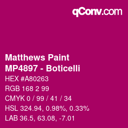 Código de color: Matthews Paint - MP4897 - Boticelli | qconv.com