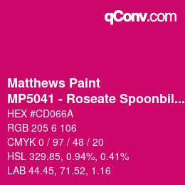 Color code: Matthews Paint - MP5041 - Roseate Spoonbill | qconv.com