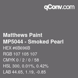 Code couleur: Matthews Paint - MP5044 - Smoked Pearl | qconv.com