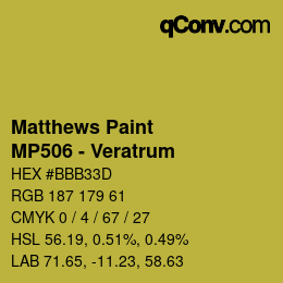 Farbcode: Matthews Paint - MP506 - Veratrum | qconv.com