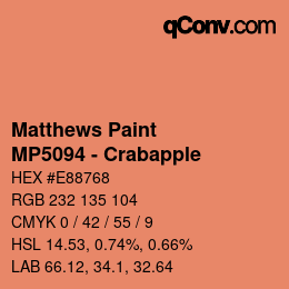 Farbcode: Matthews Paint - MP5094 - Crabapple | qconv.com