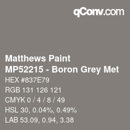 Farbcode: Matthews Paint - MP52215 - Boron Grey Met | qconv.com