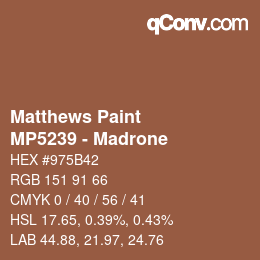 Farbcode: Matthews Paint - MP5239 - Madrone | qconv.com