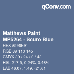 カラーコード: Matthews Paint - MP5264 - Scuro Blue | qconv.com