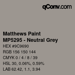 Farbcode: Matthews Paint - MP5295 - Neutral Grey | qconv.com