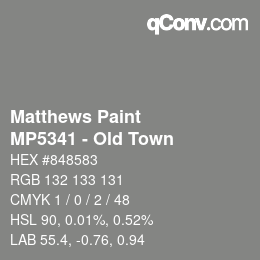 Color code: Matthews Paint - MP5341 - Old Town | qconv.com