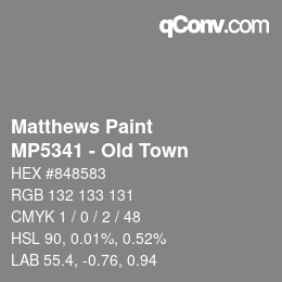 カラーコード: Matthews Paint - MP5341 - Old Town | qconv.com