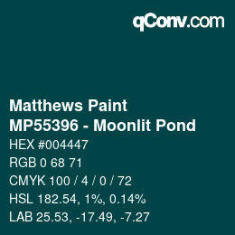 Color code: Matthews Paint - MP55396 - Moonlit Pond | qconv.com