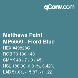 Código de color: Matthews Paint - MP5659 - Fiord Blue | qconv.com