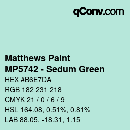 カラーコード: Matthews Paint - MP5742 - Sedum Green | qconv.com