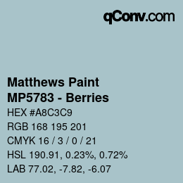 カラーコード: Matthews Paint - MP5783 - Berries | qconv.com