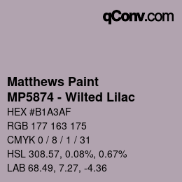 Código de color: Matthews Paint - MP5874 - Wilted Lilac | qconv.com