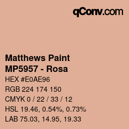 Farbcode: Matthews Paint - MP5957 - Rosa | qconv.com