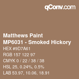 Color code: Matthews Paint - MP6031 - Smoked Hickory | qconv.com
