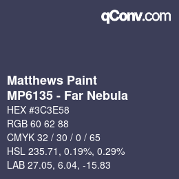 Color code: Matthews Paint - MP6135 - Far Nebula | qconv.com