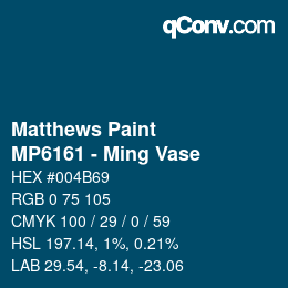 Color code: Matthews Paint - MP6161 - Ming Vase | qconv.com