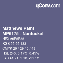 Color code: Matthews Paint - MP6175 - Nantucket | qconv.com