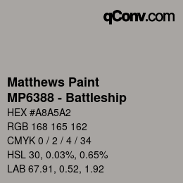 Código de color: Matthews Paint - MP6388 - Battleship | qconv.com