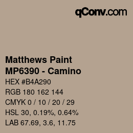 カラーコード: Matthews Paint - MP6390 - Camino | qconv.com