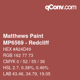 Farbcode: Matthews Paint - MP6569 - Redcliff | qconv.com