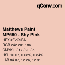 Color code: Matthews Paint - MP660 - Shy Pink | qconv.com