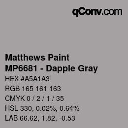 Color code: Matthews Paint - MP6681 - Dapple Gray | qconv.com