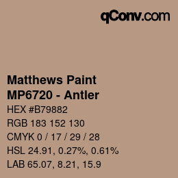 Color code: Matthews Paint - MP6720 - Antler | qconv.com