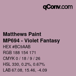 Color code: Matthews Paint - MP694 - Violet Fantasy | qconv.com
