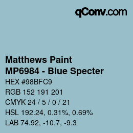 Farbcode: Matthews Paint - MP6984 - Blue Specter | qconv.com