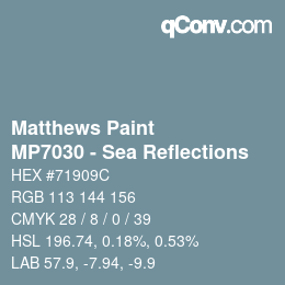 Farbcode: Matthews Paint - MP7030 - Sea Reflections | qconv.com