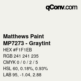 Farbcode: Matthews Paint - MP7273 - Graytint | qconv.com