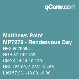 Color code: Matthews Paint - MP7279 - Rendezvous Bay | qconv.com