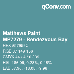 Código de color: Matthews Paint - MP7279 - Rendezvous Bay | qconv.com