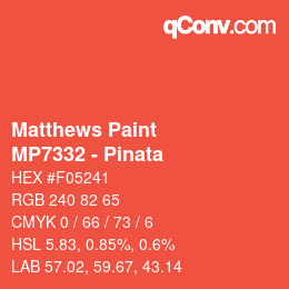 カラーコード: Matthews Paint - MP7332 - Pinata | qconv.com